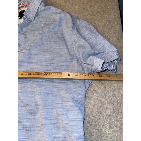 Cactus Man Ricky Singh Slim Fit Size XL Blue Button Up Short Sleeve - Picture 7 of 7